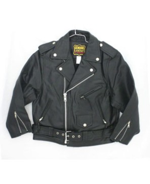 KIDS PLATED LEATHER JACKET