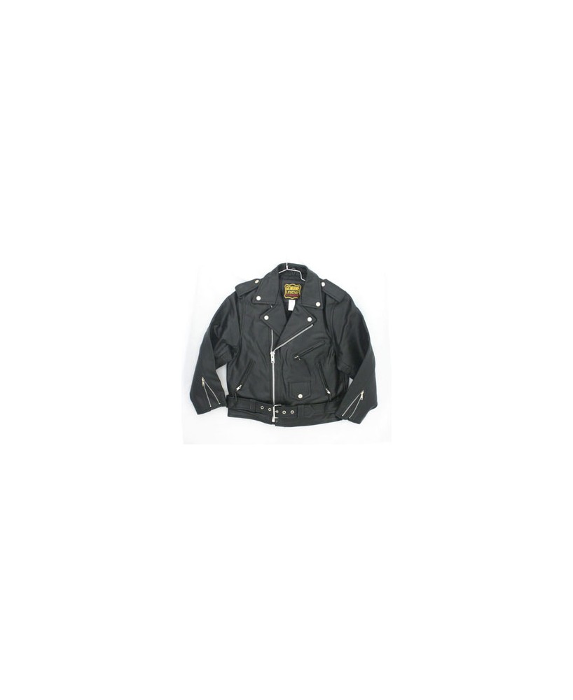 KIDS PLATED LEATHER JACKET