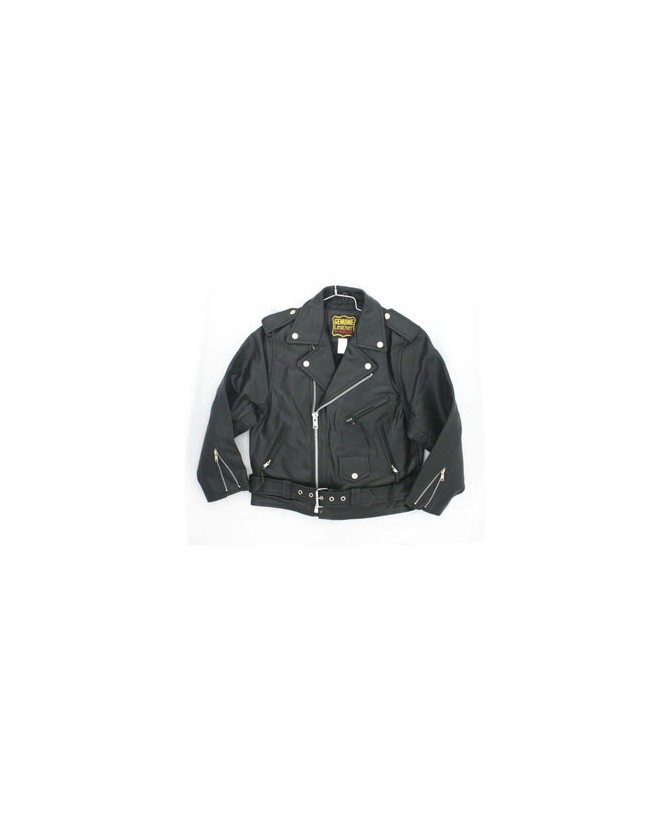 KIDS PLATED LEATHER JACKET