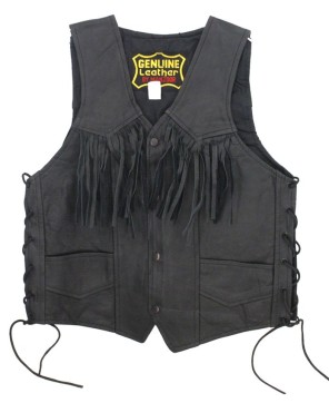 MEN SIDE LACE FRINGED VEST