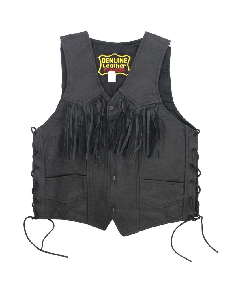 MEN SIDE LACE FRINGED VEST