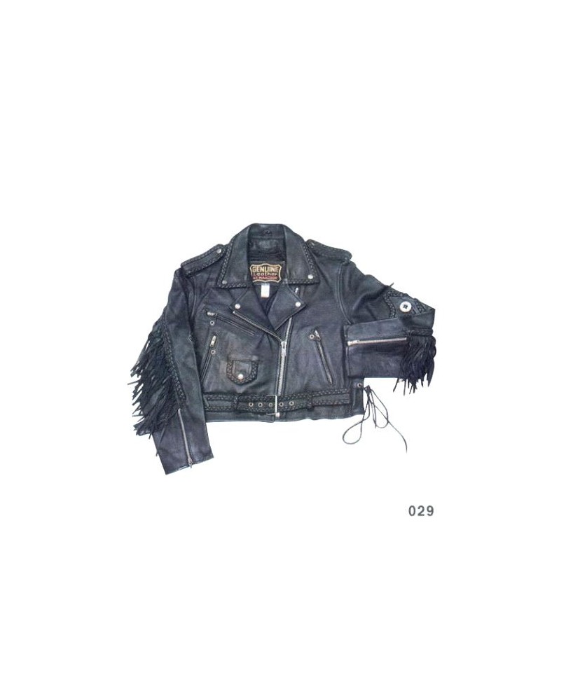 WOMENS LEATHER JACKET WITH FRINGE