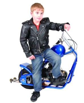 Kids Basic Biker Style Leather Jacket