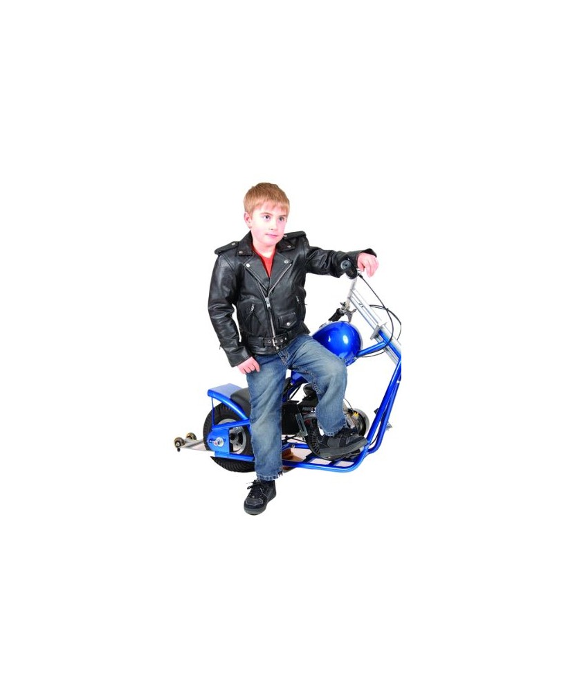 Kids Basic Biker Style Leather Jacket