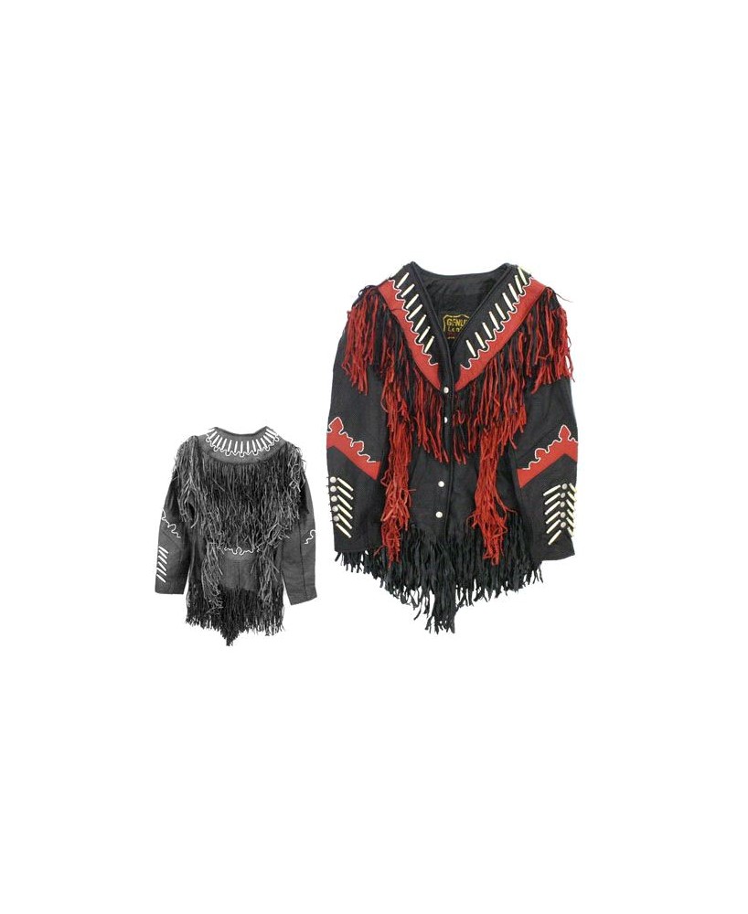 LADIES BEADED FRINGED JACKET