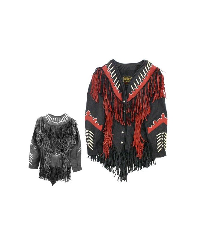 LADIES BEADED FRINGED JACKET