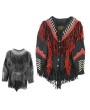LADIES BEADED FRINGED JACKET