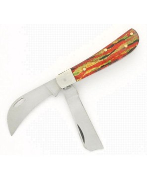 2 Blade Red Design Knife