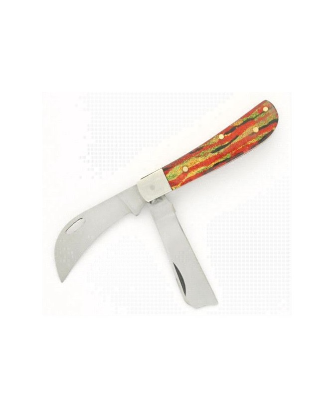 2 Blade Red Design Knife