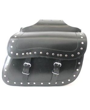 CLASSIC LEATHER STUDDED SLANT BAG