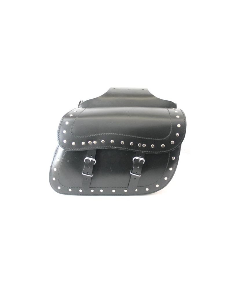 CLASSIC LEATHER STUDDED SLANT BAG