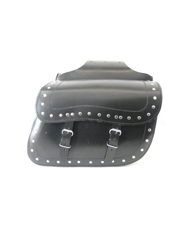 CLASSIC LEATHER STUDDED SLANT BAG