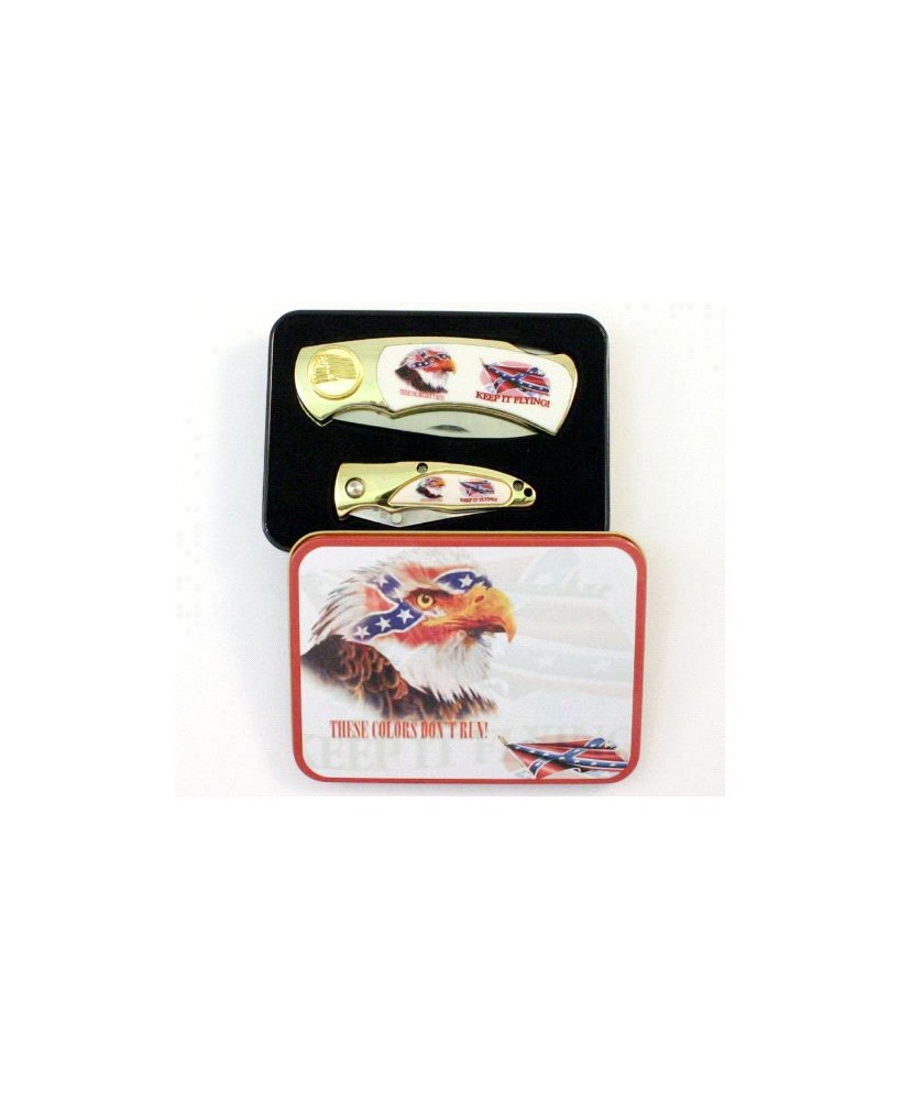 Eagle Confederate 2 pcs Box Knife Combo Set