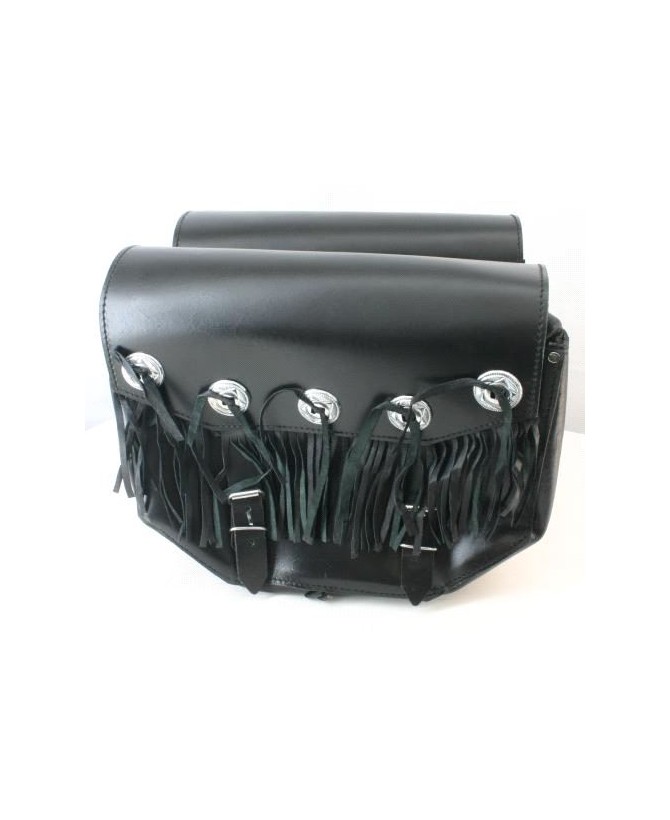 LARGE CLASSIC TWO STRAP LEATHER SADDLEBAG