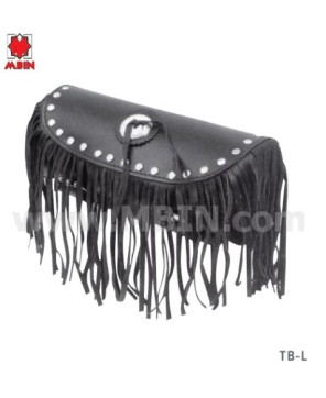 FRINGE STUDDED LEATHER TOOL BAG