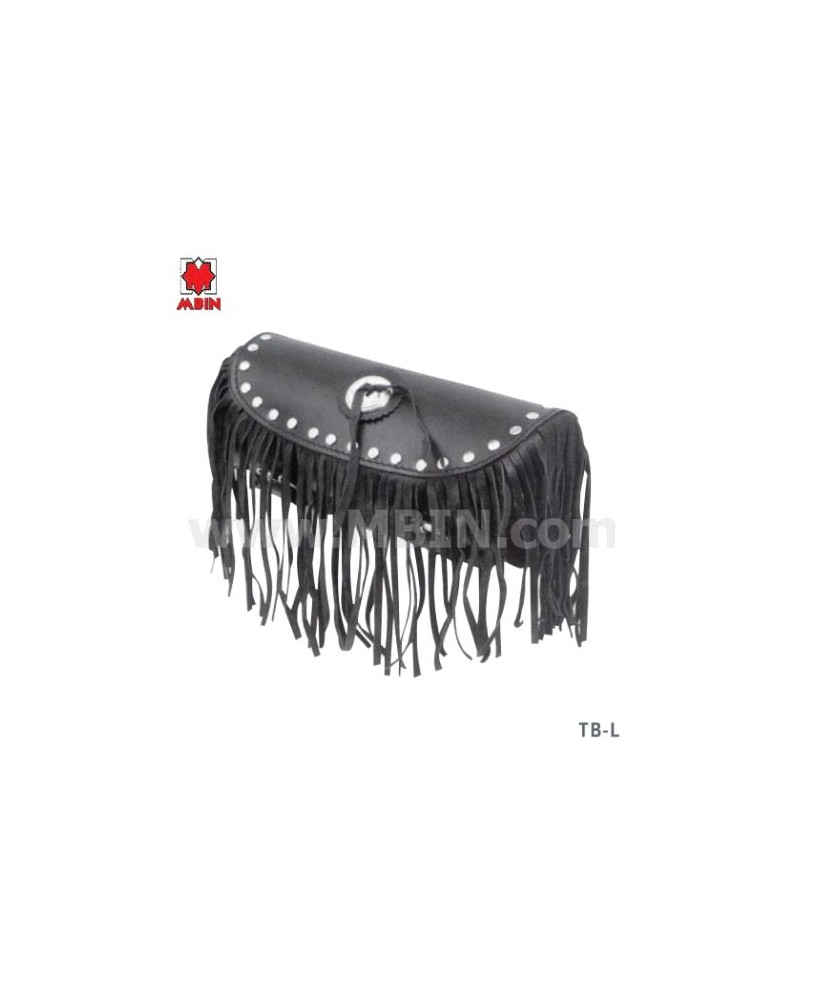 FRINGE STUDDED LEATHER TOOL BAG