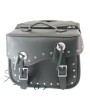 Premium PU leather saddle bag with conchos and studs