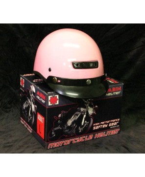 Vented-Pink Classic Cruiser Class DOT Helmet