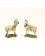 Zebra Figurines Miniature Jungle Animal Statues - Set of 2