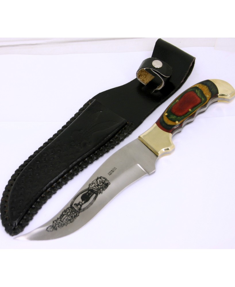 Colorwood Handle Hunting Knife