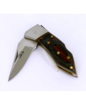 Colorwood Handle Lock back pocket Knife