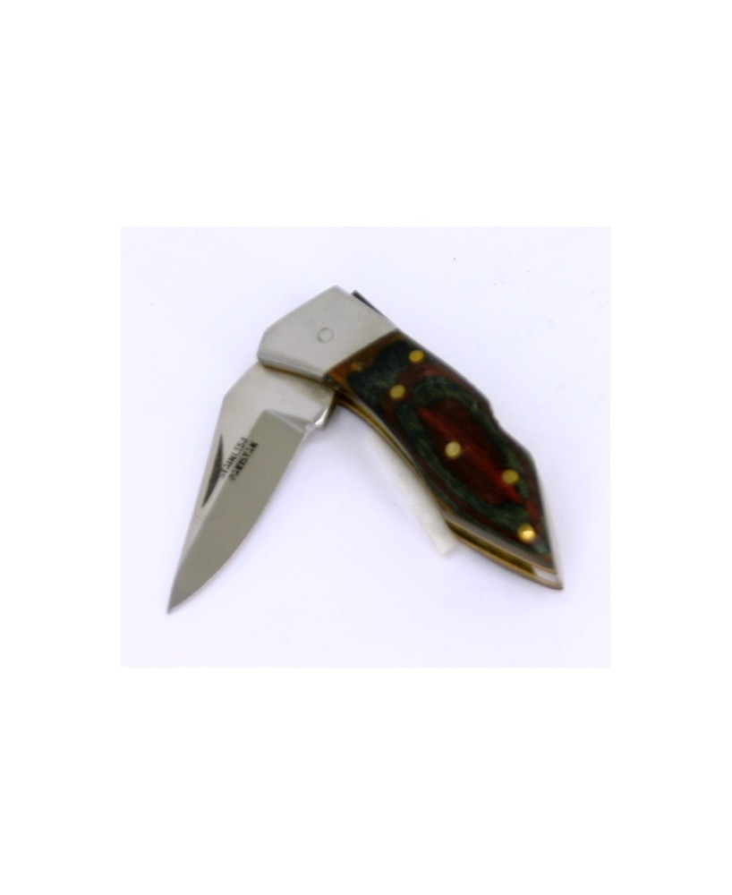 Colorwood Handle Lock back pocket Knife