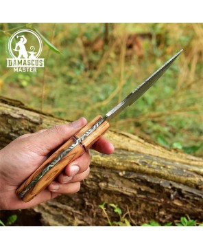 Handmade Damascus Steel Tracker Knife