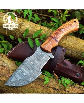 Handmade Damascus Steel Tracker Knife