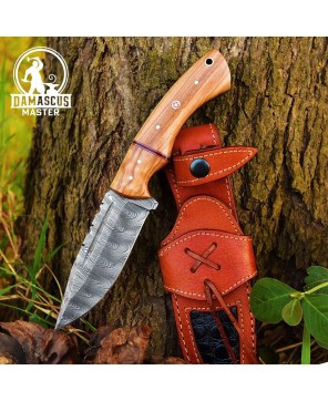 Custom Handmade Damascus Steel Hunting Knife