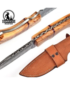 Custom Handmade Damascus Steel Hunting Knife