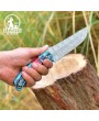 Handmade Damascus Steel Hunting Skinner Knife - Resin Handle