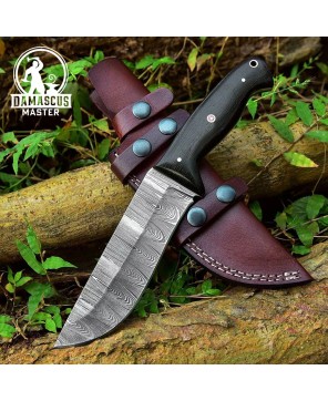 Handmade Damascus Steel Hunting Knife