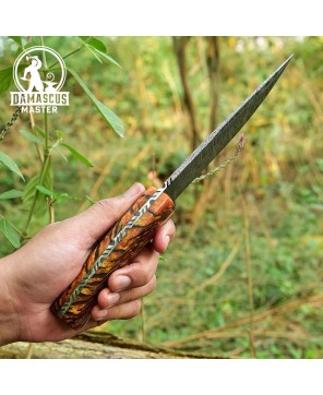 Handmade Damascus Skinner Blade Hunting Knife