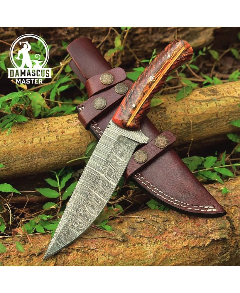 Handmade Damascus Skinner Blade Hunting Knife