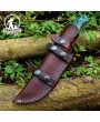 Damascus Steel Skinner Hunting Knife with Resin Handle