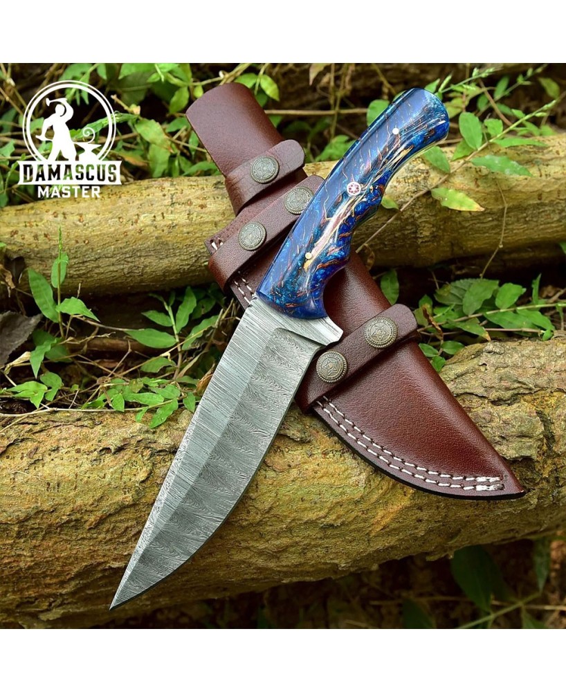 Handmade Damascus Steel Hunting Skinner Knife