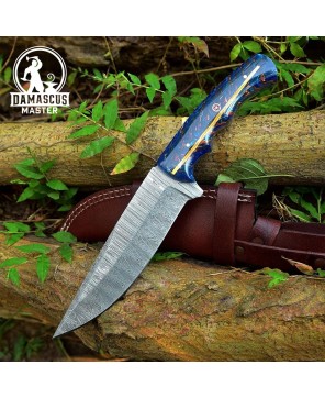 Handmade Damascus Steel Hunting Skinner Knife