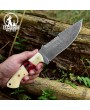 Damascus Steel Hunting Knife With Sheath - Handmade Survival