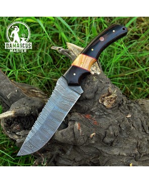 Custom Handmade Damascus Steel Hunting Knife