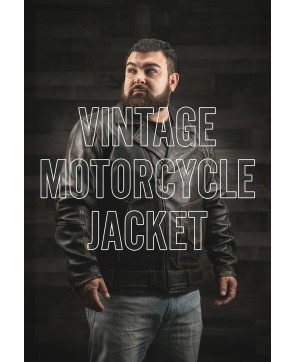 Vintage Motorcycle Leather Jacket - New Wrath Collection