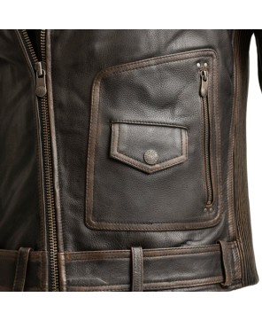 Vintage Motorcycle Leather Jacket - New Wrath Collection