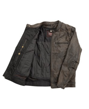 Hipster Men's Motorcycle Leather Jacket - Ride in Style