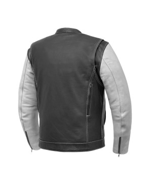 Vincent Men's Cafe Leather Jacket - Style & Functionality