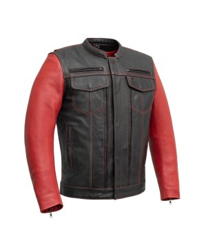 Vincent Men's Cafe Leather Jacket - Style & Functionality