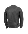 Turbine Men's Motorcycle Perforated Leather Jacket for Summer Comfort