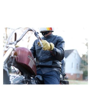 Vigilante Leather Motorcycle Shirt - Stylish Protection for Riders