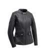 Jewel Women's Motorcycle Leather Jacket - Stylish & Functional Riding