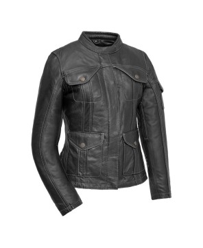 Outlander Women's Leather Motorcycle Jacket | Adventure-Ready Style