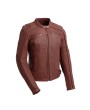 Sleek Jada Perforated Leather Motorcycle Jacket