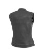 Women's Jessica Club Style Vest - Diamond Naked Cowhide